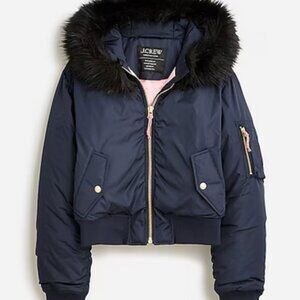 J. Crew Ruched Puffer Jacket with Prima Loft